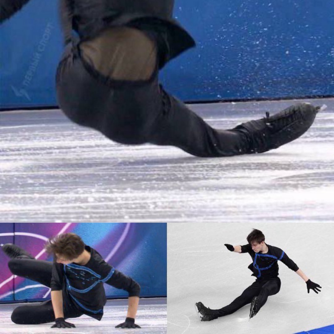 Alex_Oloyede2's tweet image. 🇺🇦🇷🇺 Ukrainian figure skater, Kyrylo Marsal who fell 5 times and lost blames Russian figure skater Petr Gumennik for applying psychological pressure on him.

Ukraine also complains about Russian songs played at the Olympics. It supposedly gives their athletes PTSD.