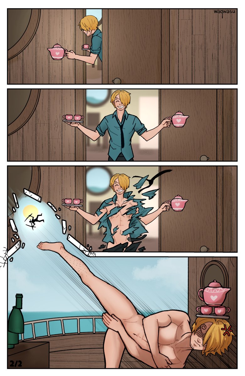 Zoro training a practical (according to Zoro) technique which can be used in everyday life (""can be" doesn't mean "should be"" - say the non-Zoro people, a.k.a. Sanji, a.k.a. the only training dummy)

#zsvdayexchange2026 for Tookuni
<a href="/ZS_VDayExchange/">ZS Valentines Day Exchange 💌</a>
#zosan #sanzo #onepiece