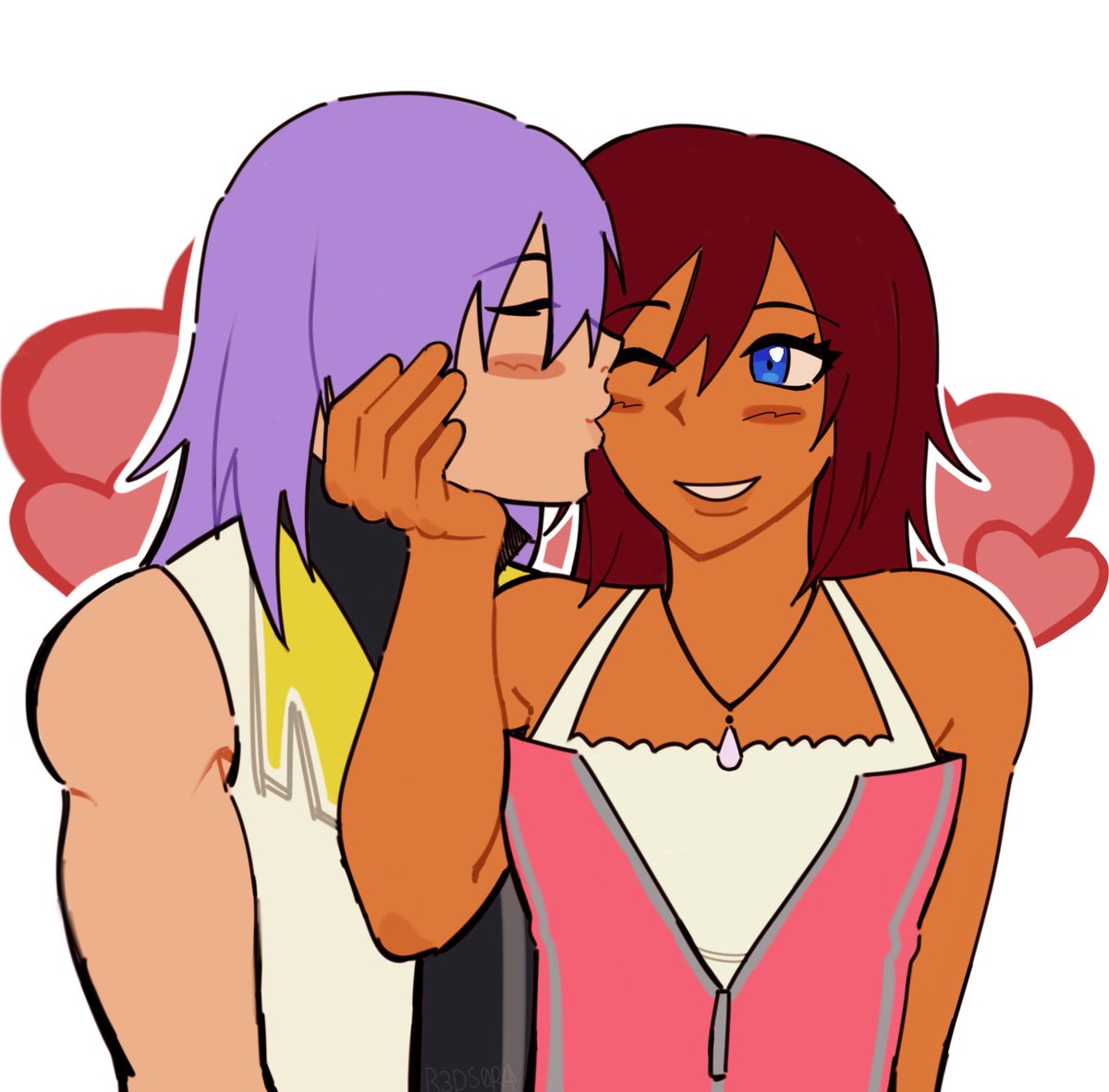 r3ds0r4's tweet photo. happy valentine’s day. starting with rikai because im still coloring the other pictures (1/8) #kingdomhearts #rikai https://t.co/5BNDd8jb8Q