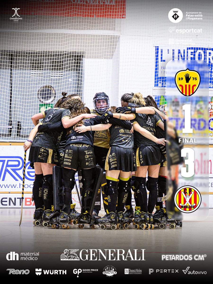🔚 Final del partit

🏑 Generali HC Palau 1-3 Martinelia CP Manlleu

#TenimUnaPassió #SomhiLleones