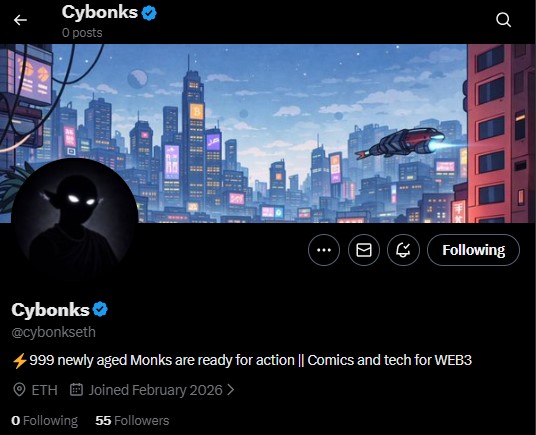 🚨Early Alpha <a href="/cybonkseth/">Cybonks</a> 

Follower count 55

Supply: 999
Price: TBA
Chain: ETH

Follow + 🔔on