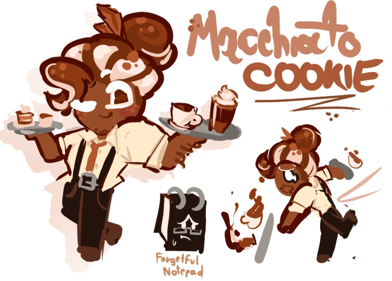 - HAPPY SANVALENTINE COOKIE RUNNERS!! since its still the 14th, me and oomf decided to make two ocs for today <3

meet catffeine cookie and machiato cookie!

machiato cookie belongs too <a href="/choyrusted/">Chorus</a> 

#cookierunoc #croboc