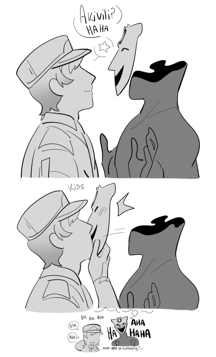 _mpils's tweet image. #akivili #ahavili #aha 
random doodle and if you imagine a kiss