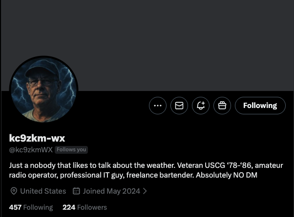 Coast Guard Veteran could use a few more friends here. 

Can you help?

<a href="/kc9zkmWX/">kc9zkm-wx</a>