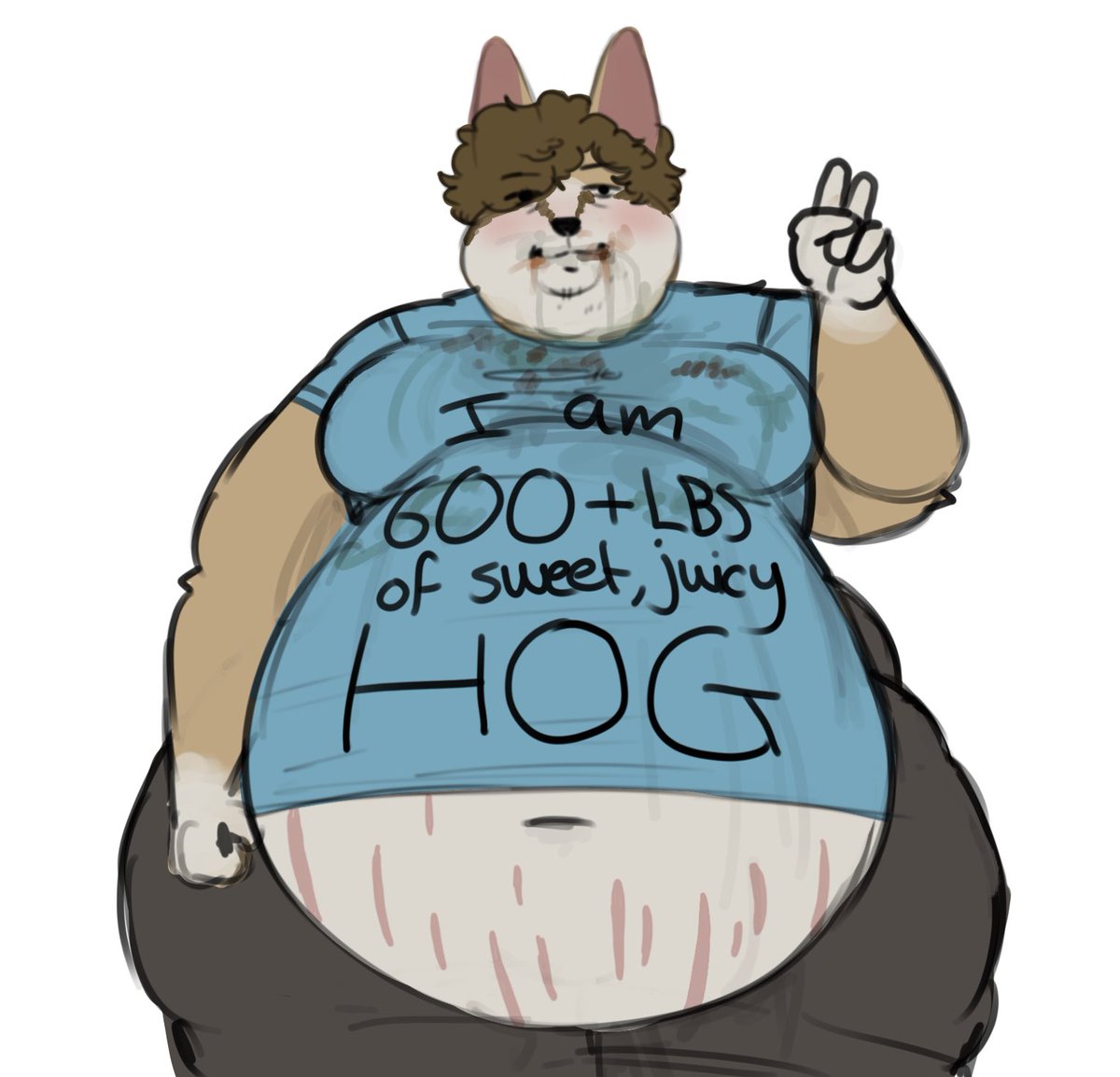 Little valentines doodle. Feeling lonely? Let this obese fucking hog crush you and blech in your face.