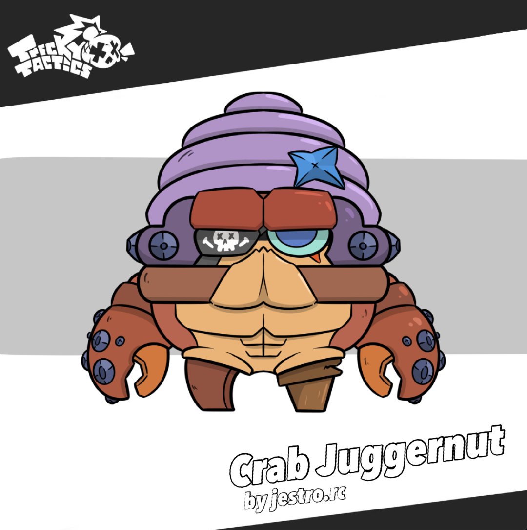 I did a fan-concept crab skin for the new Trickster "Juggernut". 🦀🏴‍☠️

P.S.: I love this game! 
<a href="/TrickyTactics/">Tricky Tactics</a> | <a href="/ZaMadLad/">ZML</a>