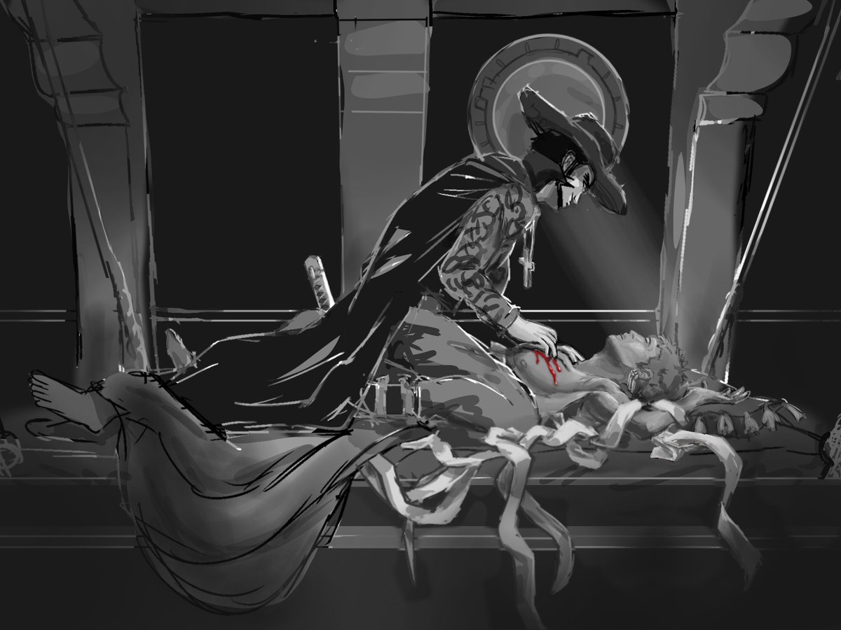 atmospheral_'s tweet photo. nightmare #onepiece #roronoazoro #draculemihawk https://t.co/qtIgdhawSD