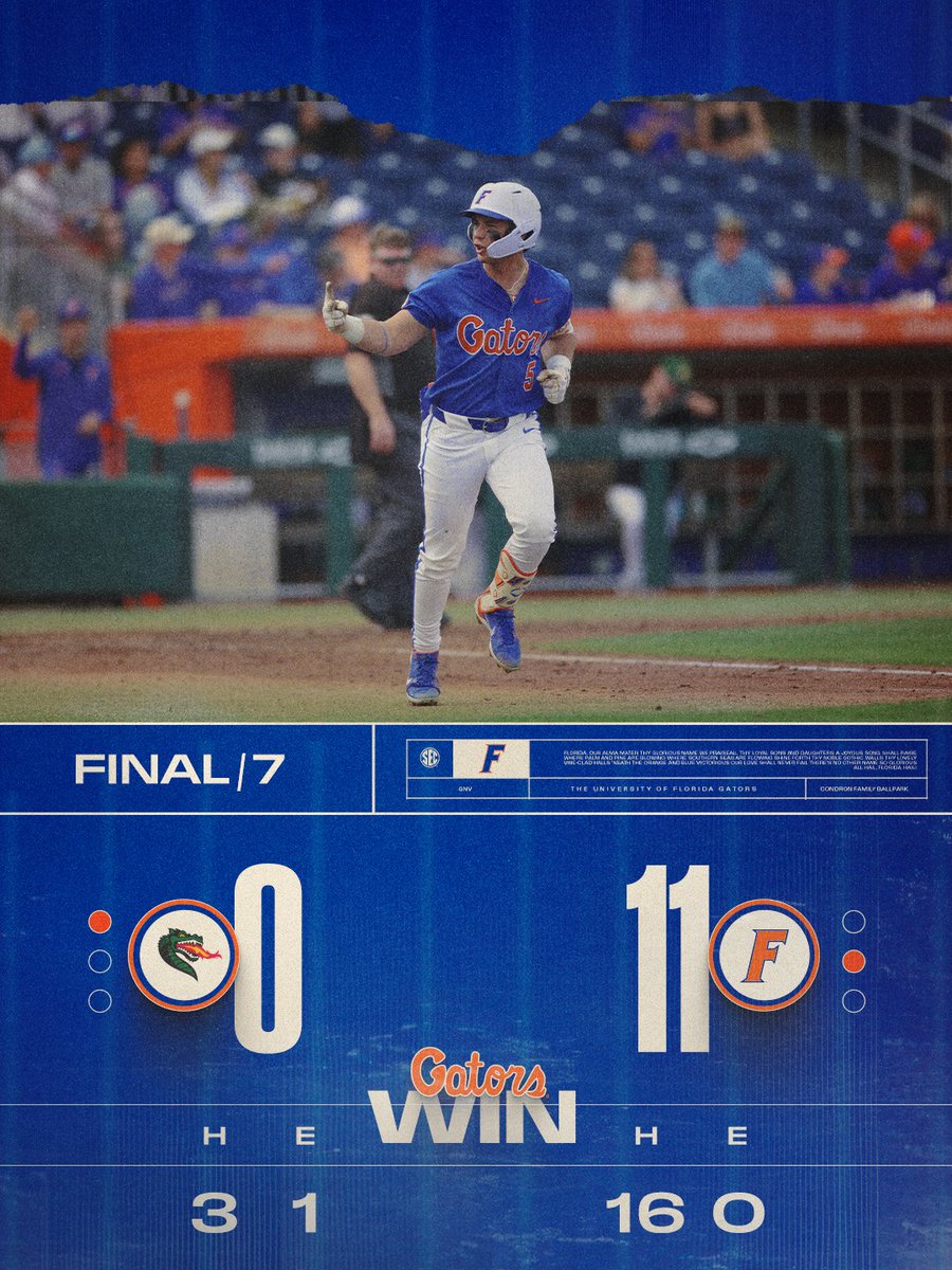 GAME TWO → GATORS ✅

Presented by <a href="/WellsFargo/">Wells Fargo</a>