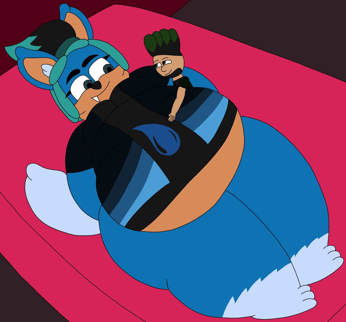 I Love if I hug Aina big fat belly in Valentine's Day