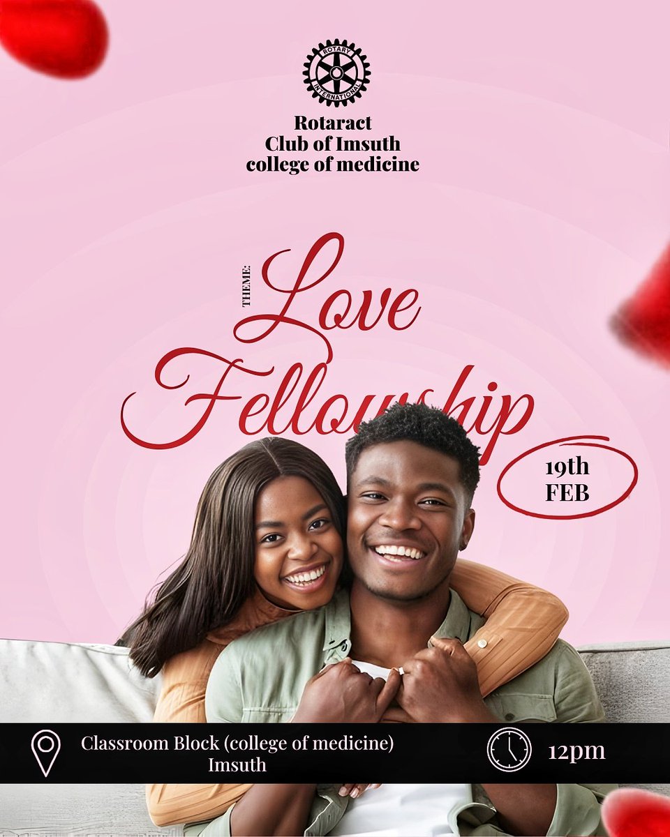 VirelloCreative's tweet photo. Love is in the air… and so is Fellowship ❤️
Designed this Valentine-themed flyer for Rotaract Club of IMSUTH College of Medicine — clean, warm, and emotionally engaging.
Good design doesn’t just look beautiful.
It communicates a feeling.
What do you rate this concept from 1–10? https://t.co/CbHbGblk7m