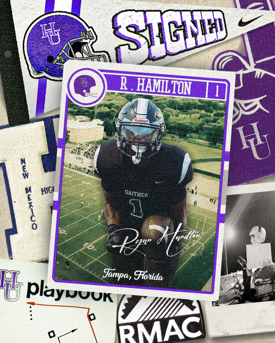 NMHUFootball's tweet photo. ✍️Welcome to Las Vegas!

🤠 | Ryan Hamilton
🏈 | Wide Receiver 
🟣 | Gaither High School
⚪️ | Tampa, Florida  
🐦 | @RyanHamilton__ 

#TheNewHighlands | #LA2VE6AS https://t.co/H9yn7HyZLZ