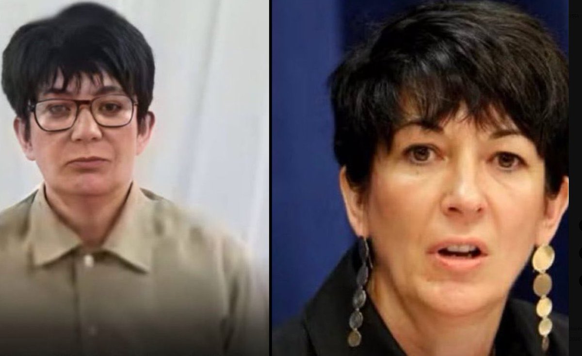Poulin2012's tweet image. À gauche, Ghislaine Maxwell en prison. À droite Ghislaine Maxwell. 

La complosphère pense que Ghislaine Maxwell n’est pas en prison. 

La complosphère a-t-elle encore raison ? 😎🤣