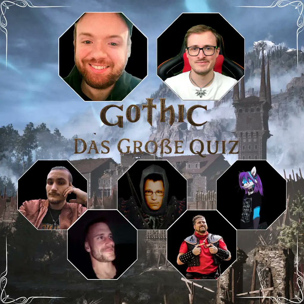 Am Samstag, den 21.02 um 18 Uhr folgt das Große Gothic Quiz #11 mit@Blaufuchs,@herrbrom,  @JackXPzockt  und Feder der Schatten  Moderation:<a href="/XardasLP/">XardasLP</a> und  @Gothic_Shaper  
​LIVE auf Twitch: twitch.tv/gothic_shaper und Youtube
