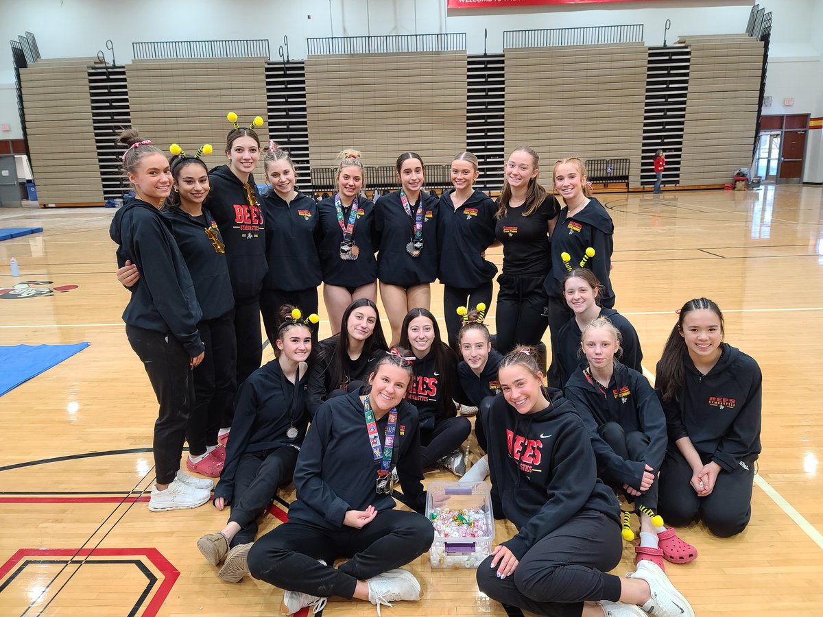 Ladies and Gentlemen!  Your 2026 Suburban League Gymnastics Champion BEES!!!  BEE SO VERY, VERY PROUD FOREVER, LADIES!!!
