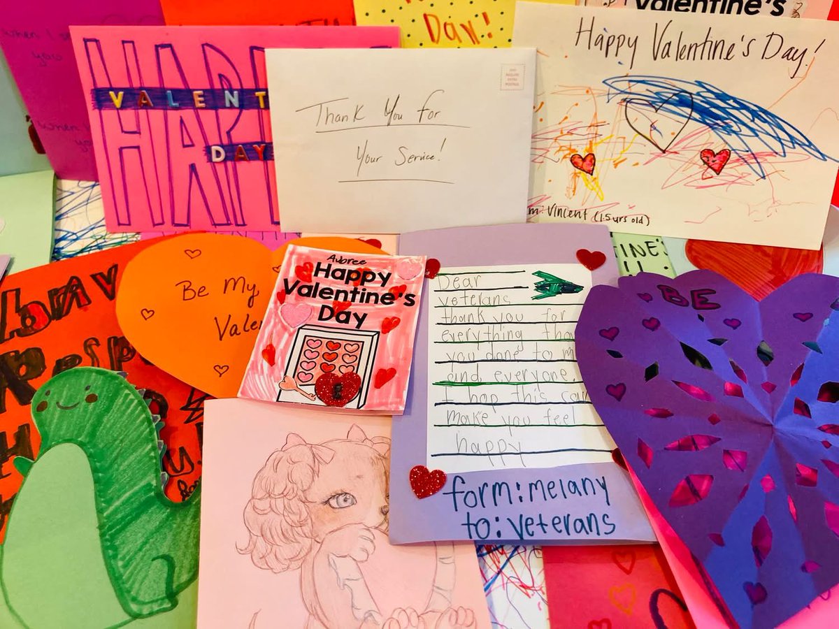 CheerUpOmaha's tweet photo. Cheer Up! and our friends at UPS and South High School loved making Valentines for Veterans! 
🥰💝💘🤎💛❤️🖤 #ValentinesDay #ValentinesDay2026 #valentines #Veterans #Love #Charity #CheerUp https://t.co/VV1pBcSfrd
