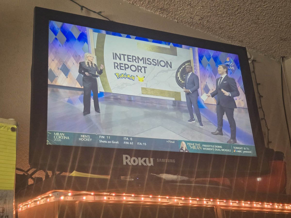 Wait, why the hell is Pokemon sponsoring the intermission report?