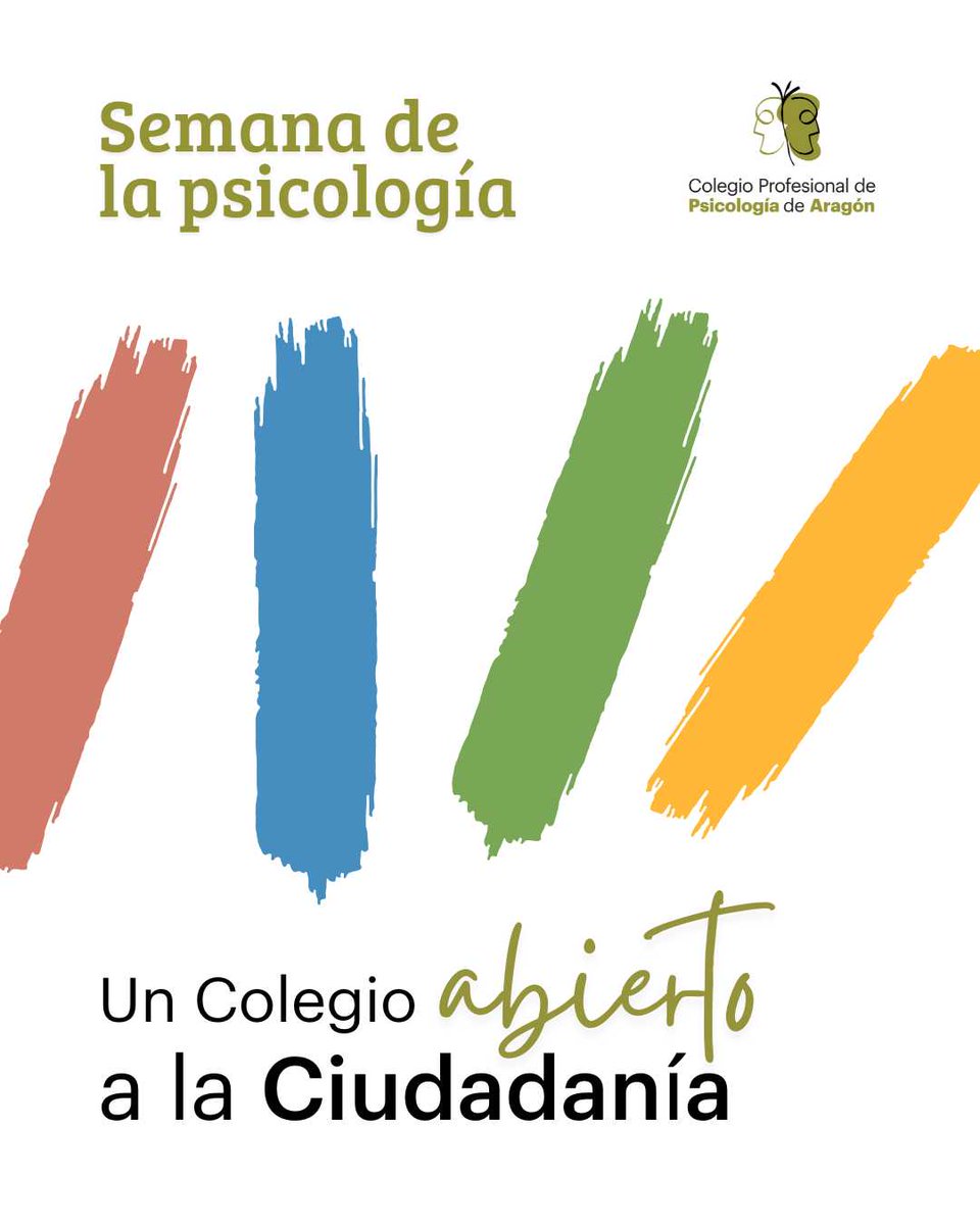 🧠 ¡Semana de la Psicología en #COPPA! 
Del 23 al 26 de febrero, actividades abiertas para familias, docentes, jóvenes y ciudadanía. Presencial y streaming. 
Inscríbete gratis: coppa.es/actualidad/not… 
#SemanaPsicología #PsicologíaAragón