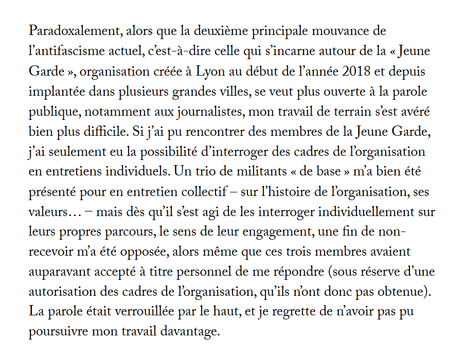 La Jeune Garde est fortement hiérarchisée : la moindre interview doit être validée par ses dirigeants.

web.archive.org/web/2026020610…