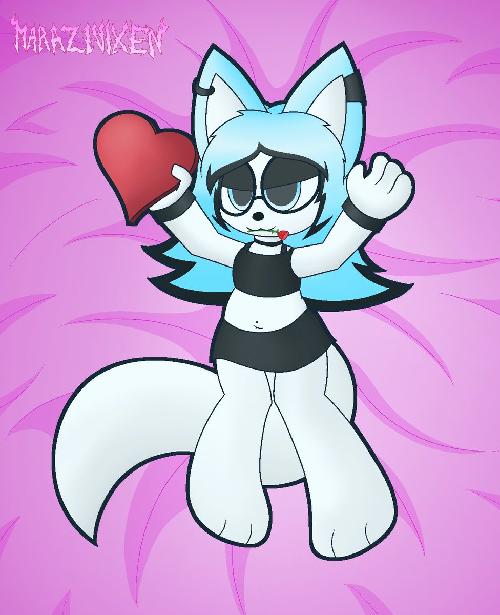 Feliz San Valentín :3 🦊 🩵 🌹