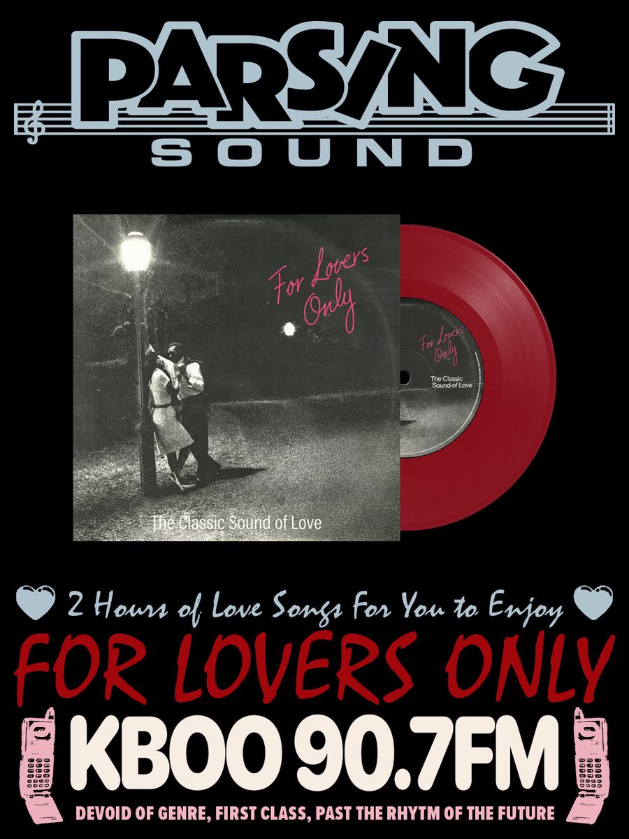 Art Direction &amp; Sound Design for
Parsing Sound - EP 58 For Lovers Only
kboo.fm/media/131829-p…
#ValentinesDay #music
