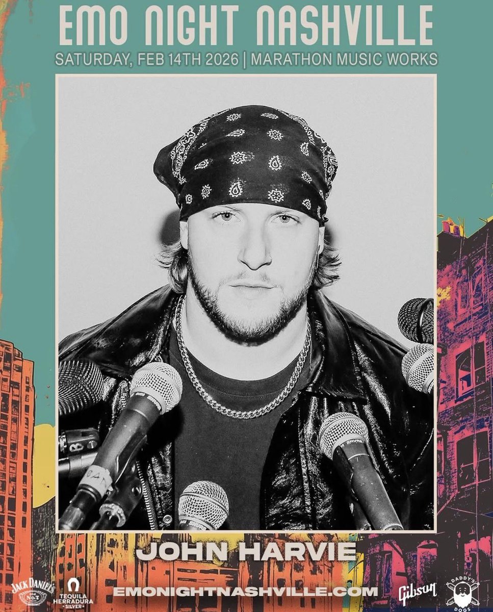 johnharvietours's tweet photo. february 14, 2026
📍marathon music works: nashville, tn

HAPPY VALENTINE’S DAY! first show of the new year is tonight, at the 10th anniversary of emo night nashville! there are still some tickets left at the link in our bio, stay safe + have fun 💘 https://t.co/AssaDCdbsw