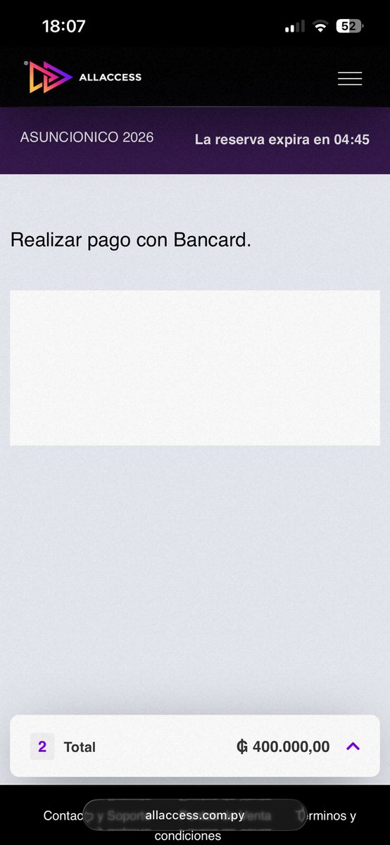 Re bien funciona por suerte el pago 👍🏼 <a href="/allaccesspy/">All Access Paraguay</a> <a href="/Asuncionico_/">Asuncionico</a> no sale el QR ni nada.