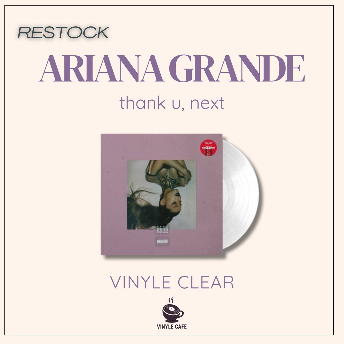vinylecafe's tweet photo. RESTOCK ||
Le vinyle clear de thank u, next de Ariana Grande est de nouveau en stock sur @imusicdk 🕺
🔗 : https://t.co/pqitP60JtC
#imusic #arianagrande #thankunext #vinyl #vinyle #vinilo #record #discord #vinylecafe #restock https://t.co/oR5xi6JCdB
