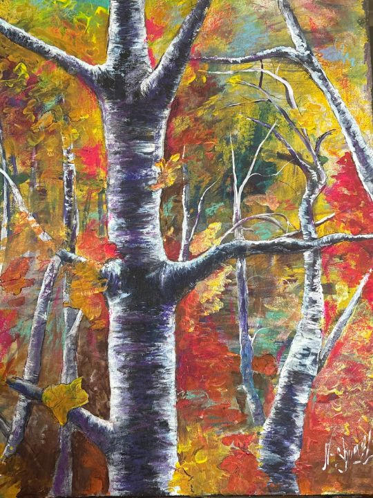 Art of the Day! "Birch trees". Buy at: ArtPal.com/MSHOPEART?i=13…