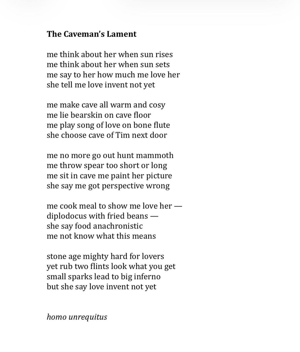 In honor of Valentine's Day. Haha I think we have come quite far 

<a href="/BrianBilston/">Brian Bilston</a> - Nice work, this is fantastic!