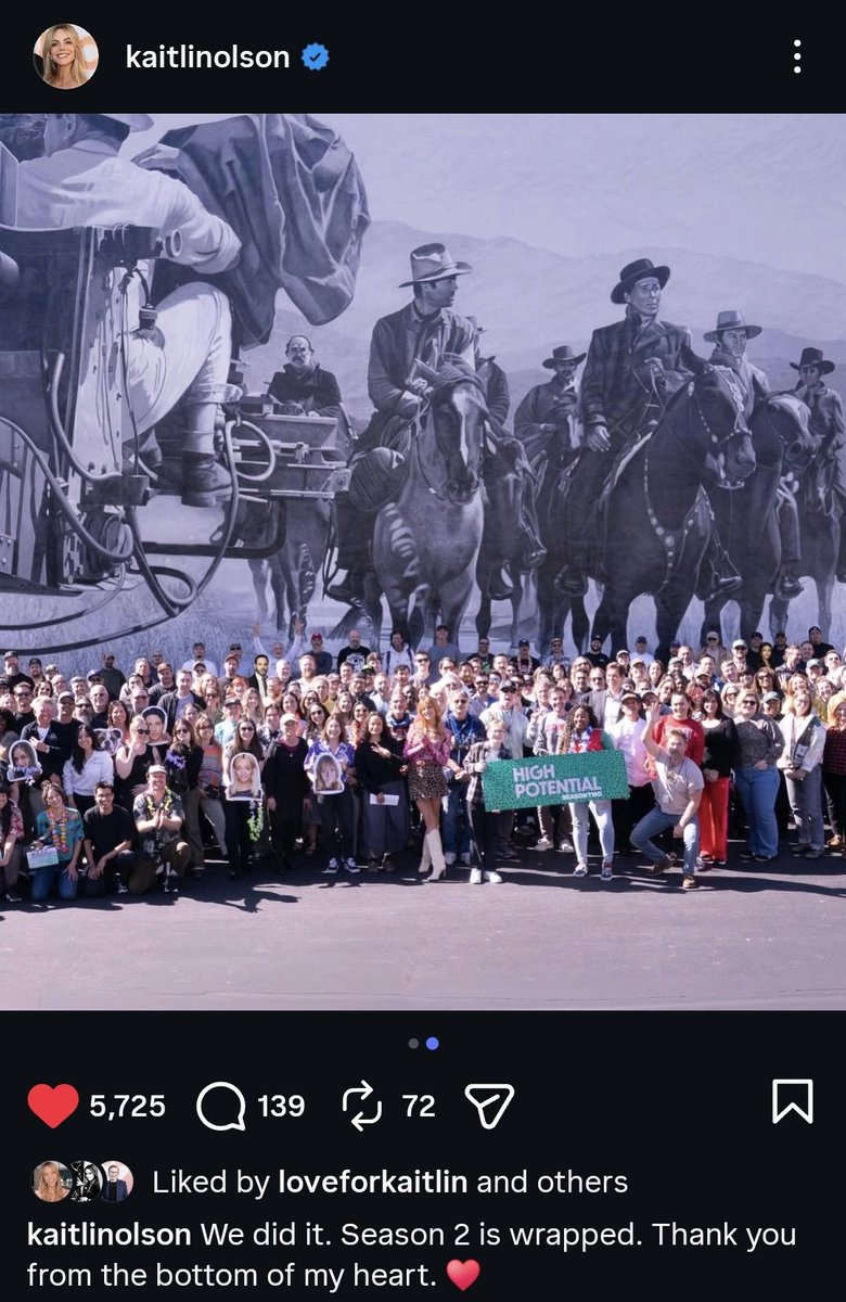 Kaitlin posting about the wrap on #HighPotential Seaon 2 ❤️‍🩹❤️‍🩹 that's my family
Please renew it for a 3rd season asap!!!