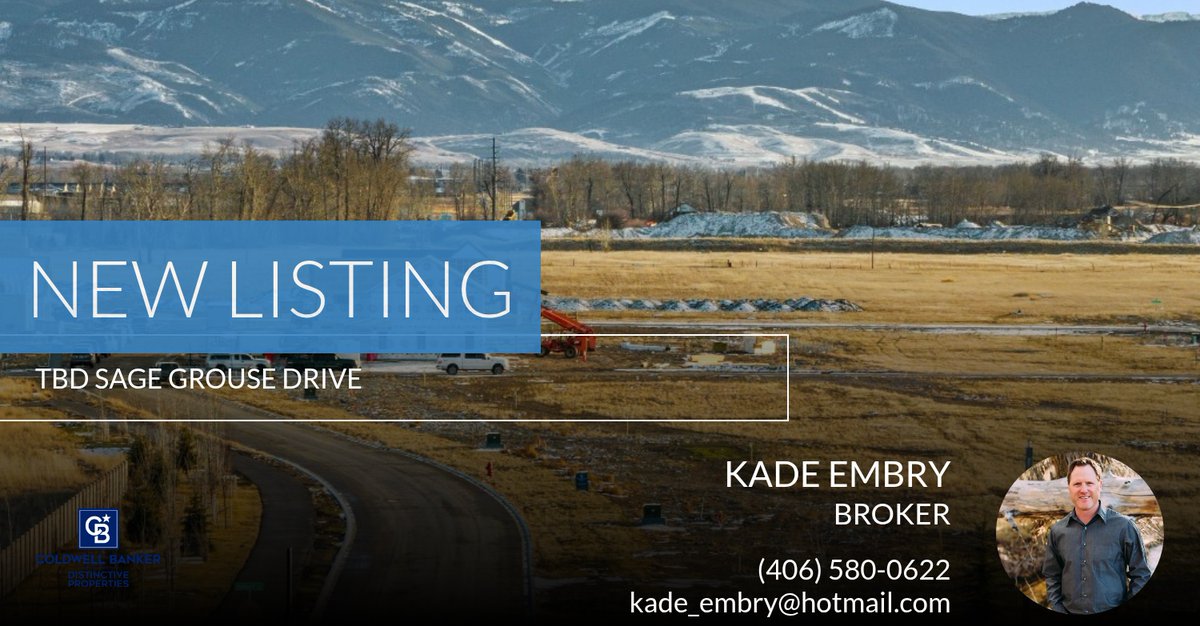 📍 New Listing 📍 Take a look at this fantastic new property that just hit the market located at Tbd Sage Grouse Drive in Bozeman. Reach out here or at (406) 580-0622 for more information!

Listed by Kelsey Renevier kadeembry.com/showcase/tbd-s…