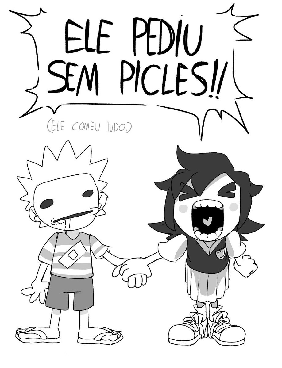 "He asked for no pickles!!"

(He ate it all)