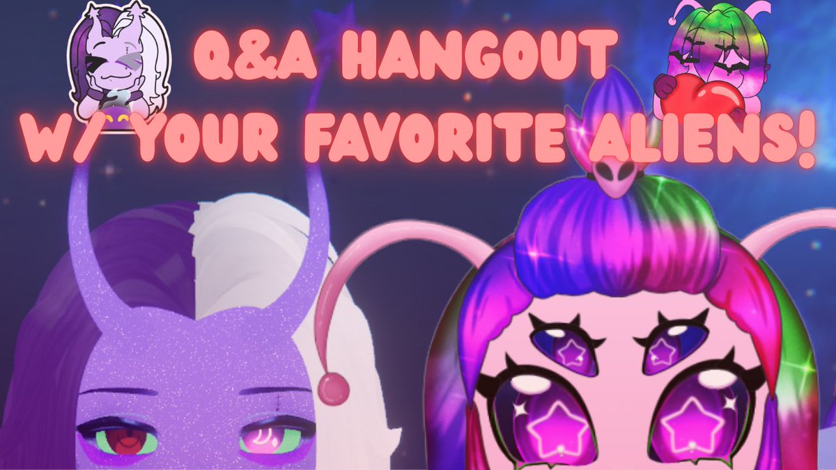 Tonight at 7PM EST, Myself and <a href="/Eclipse_Wisp/">Nightanius Eclipse💜 👻Alien Vtuber ✝️</a> will be hosting our first Q&amp;A stream for Valentines Day!! 

Prep all of your burning questions, cause we’ll be ready to answer them all! 💜🩷👽 

#VtubersEN #VTubers #GloopOnAir