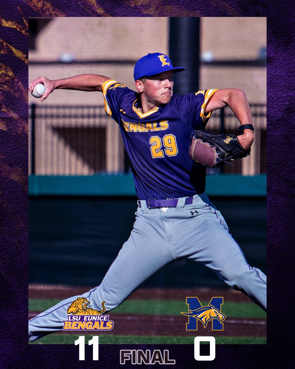 Lane Fenske tosses a complete game shutout in the Bengals' 11-0 five inning run rule game.  Fenske fans seven while getting the help of a trio of home runs from Milo Obradovich, Mason Bordelon, and Jacob Froehlich.

#DDCS
#GeauxBengals