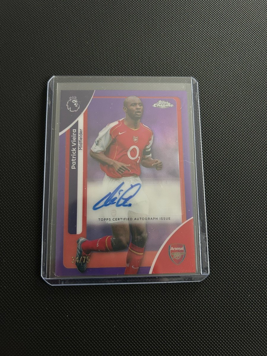 TOPPS CHROME PREMIER LEAGUE 2026 PATRICK VIEIRA ARSENAL PURPLE