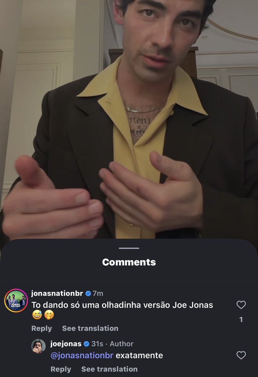 Joe replying to a tweet in Spanish yesterday, now replying to a comment in Portuguese…he really said MI GENTE LATINO 😩🤣