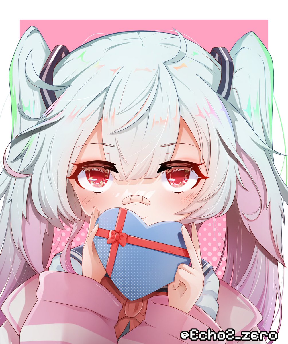 happy valentines day~ 🥕🌸🎀

i brought chocolate… please accept love from your imouto.. 💕

🎨: <a href="/echo2_zero/">Echo0462 🩸💤</a> 🍫

#pockyllustry