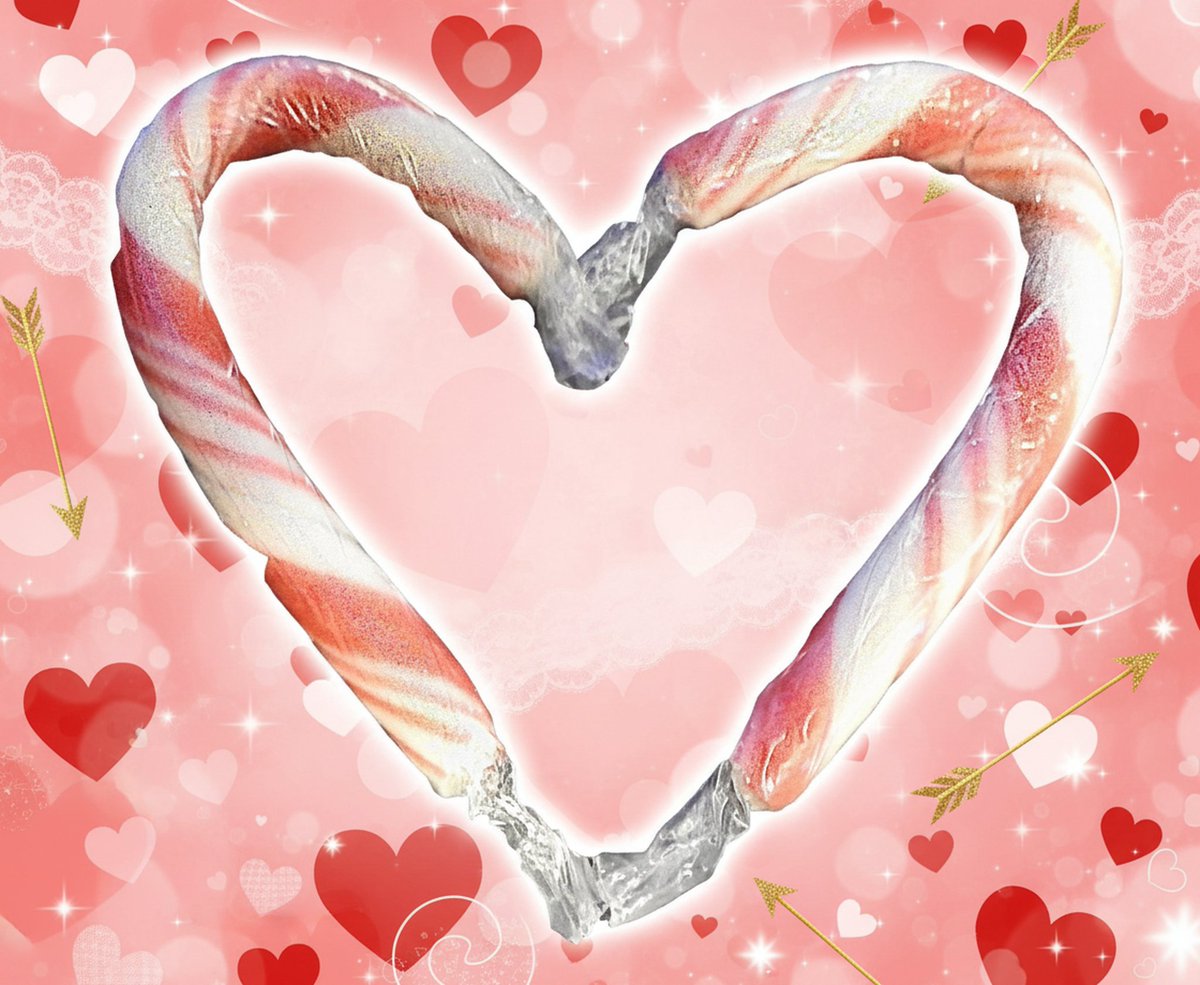 animalsandmagic's tweet photo. Here's some Valentine's Day candy canes just for fun. https://t.co/X1XjgB1muX