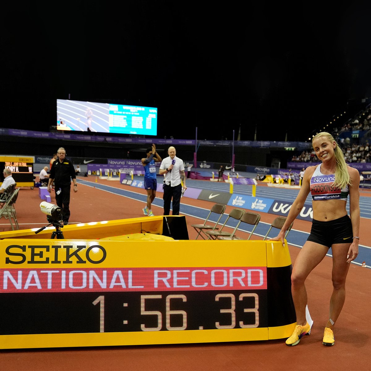 Keely Hodgkinson has set a new national record in the 800m at the UK Athletics Indoor Championships ✨✨