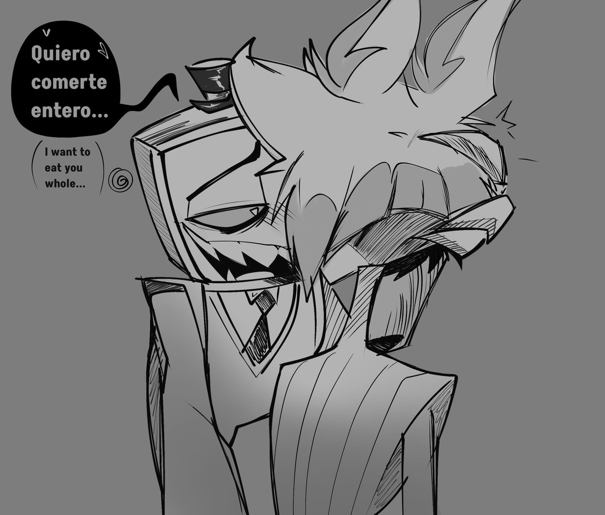 sanguchito17_'s tweet photo. #HazbinHotel #RadioStatic #voxal #sketches NO https://t.co/iD2vi7S7mI