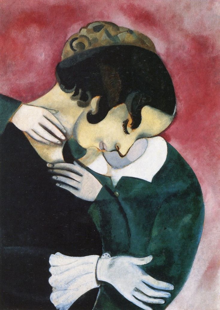 In our life there is a single color, as on an artist's palette, which provides the meaning of life and art. It is the color of love. 
― Marc Chagall 
🎨 Blue Lovers, 1914 / Lovers in Pink, 1916 
#Art #Painting #ValentinesDay