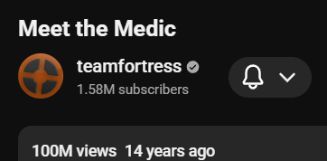 wait meet the medic hit 100m views and nobody told me..?