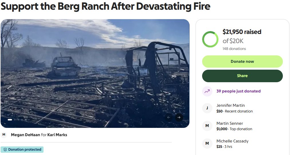 CaterAlex67446's tweet photo. Promoted Support the Berg Ranch After Devastating Fire to boost visibility and donor support ❤️‍🔥
👉 https://t.co/EaArk9dTxO
Need results for your GoFundMe? 📩 DM me
#Crowdfunding #GoFundMe #Fundraising #CampaignSuccess #FireRecovery #SupportFamilies https://t.co/VY7Y9XQXFw