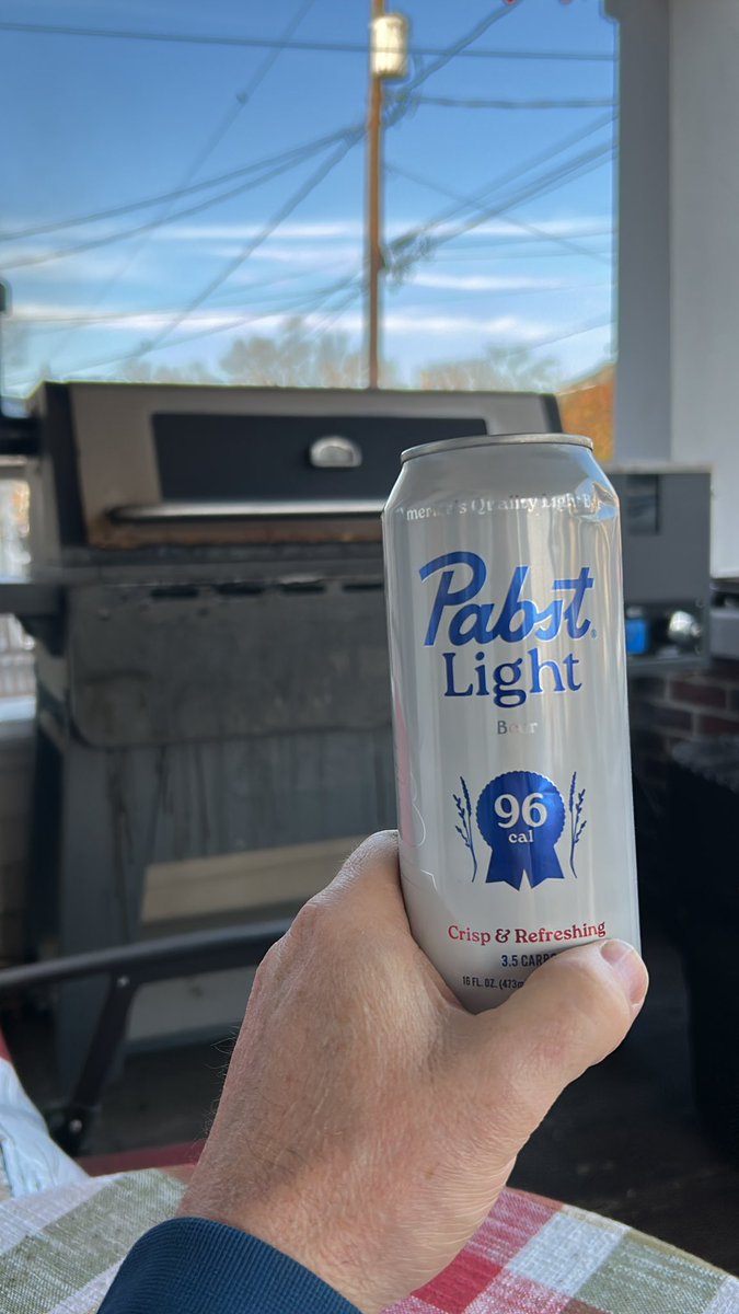 Since Valentine’s Day fell on a Saturday, which means probably every restaurant is packed, and it’s such a pretty day to grill, my wife <a href="/laurarose73/">Laura</a> elected for one of my smoker grilled steaks. So I got it fired up with a Pabst light or two 😉