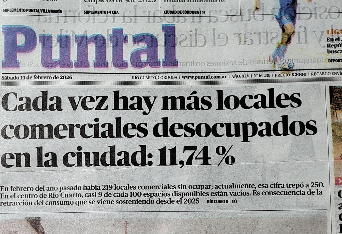 Río Cuarto 🤷🏽‍♂️
🟣 Javier Milei 75%