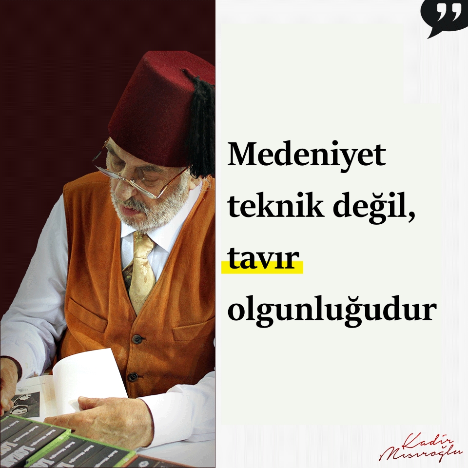 🗨  Medeniyet teknik değil
tavır olgunluğudur

◉ Cennetmekan #Üstad #𝔎𝔞𝔡𝔦𝔯𝔐ı𝔰ı𝔯𝔬𝔤̆𝔩𝔲