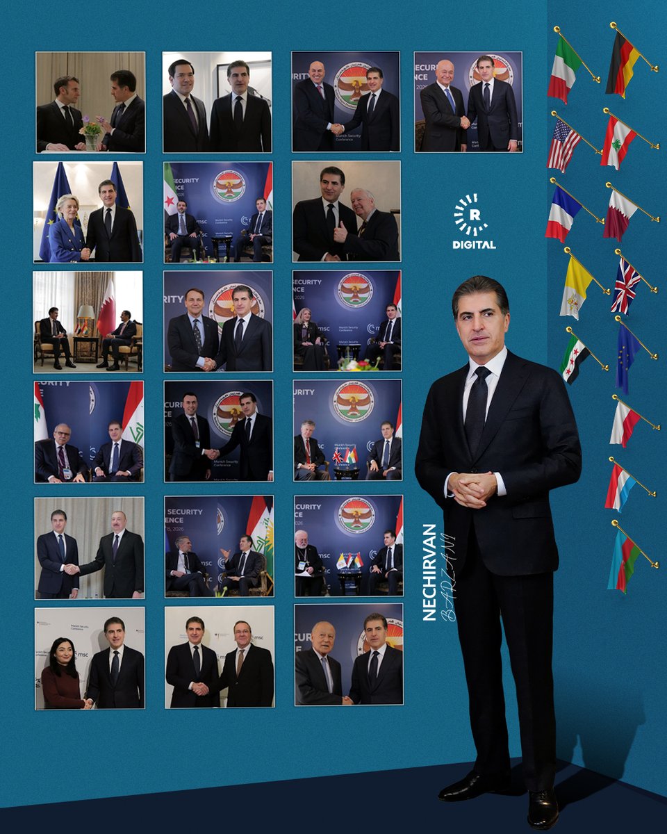 سەرۆک و سەرکردەکانی جیهان بۆ نێچیرڤان بارزانی: رۆڵی ئەرێنیی تۆ لە بەرقەرارکردنی ئاشتی لە ناوچەکە بەرز دەنرخێنین