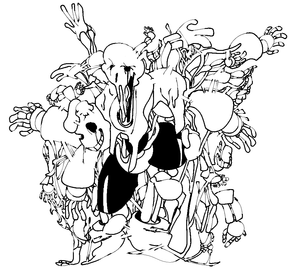 notsnassical's tweet photo. A'bone'mination
Pretty much sixbones' horrible attempt at reconstructing itself
Fuses with other amalgamates and morphs the mass into bone/limbs for itself.
#undertale #sixbones #sans https://t.co/wysDCQssz0