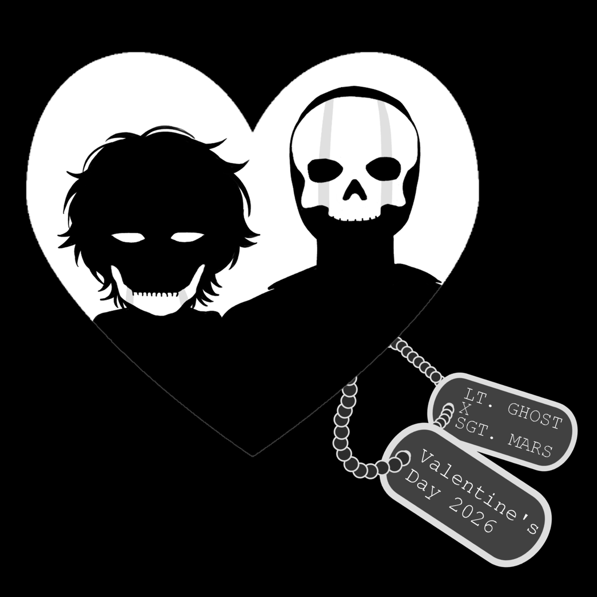 utsuluvsu's tweet photo. Made a rushed Valentine's Day thing *waves*

#yumetwt #selfship #smokinggun #simonriley https://t.co/qztiJNTlIg