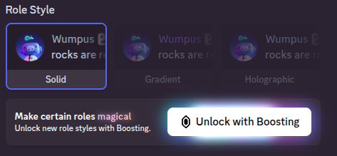 theSaysora's tweet photo. @discord_support my server suddenly turned off enhanced role styles even though we've been using them for months now. We have enough boosts, we had this on, and suddenly it's gone and says I need to re-unlock it. https://t.co/FETnCaEdYG